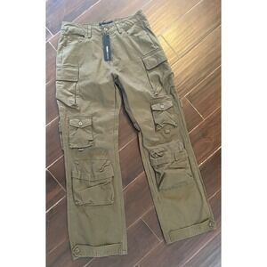 Fashion Nova Khaki Utility Wide Leg Pants